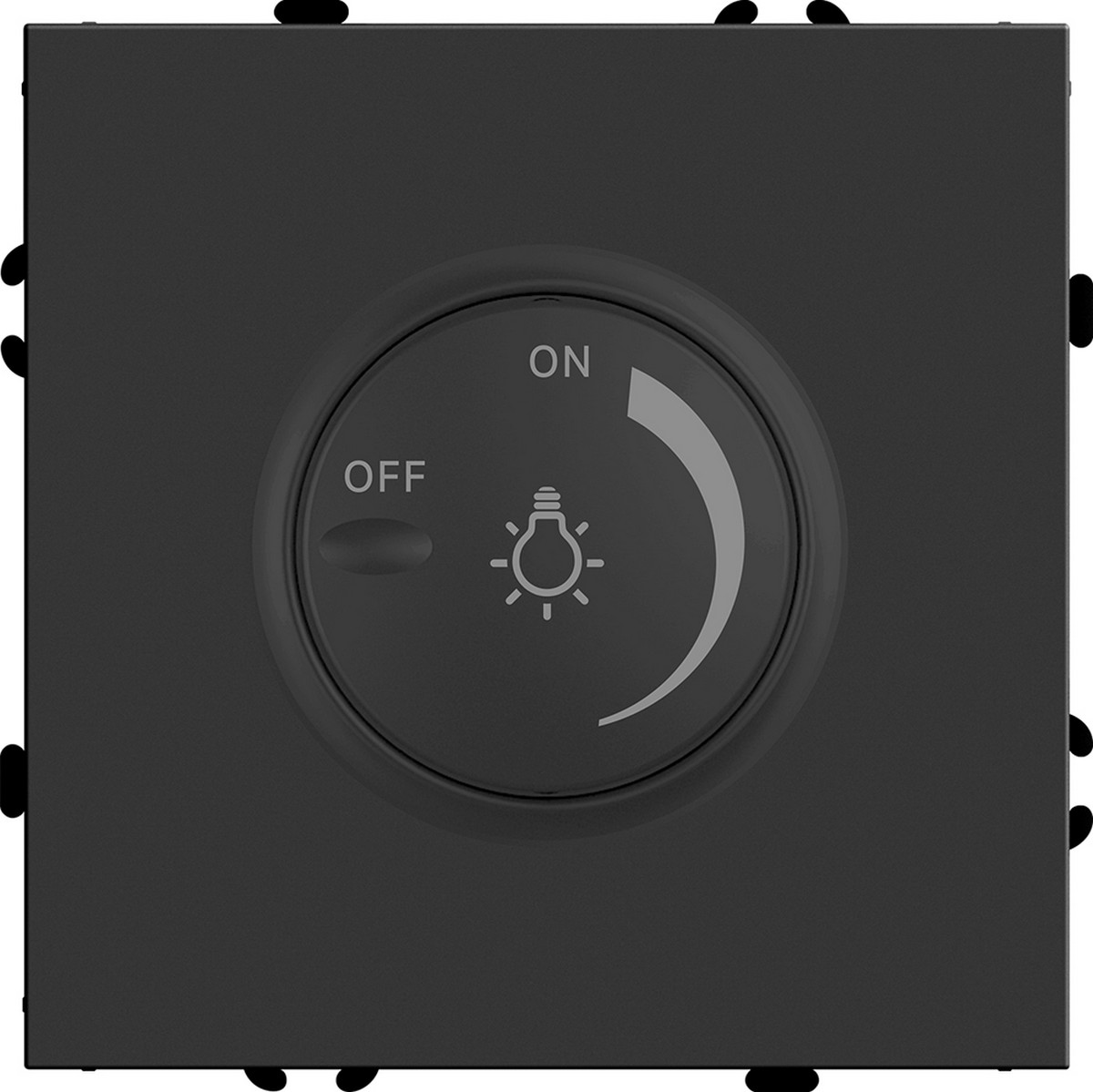 Эмили - Розетки и выключатели Stekker Выключатель диммирующий STEKKER Эмили RSW10-5106-05 500W черный уголь soft touch  49842