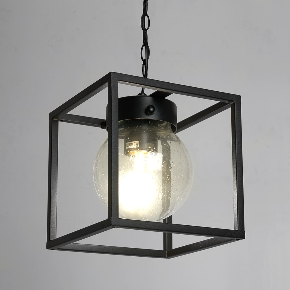 Уличные светильники на цепочке Светильник садово-парковый Feron PL715 на цепочке 60W E27 230V черный 48386 