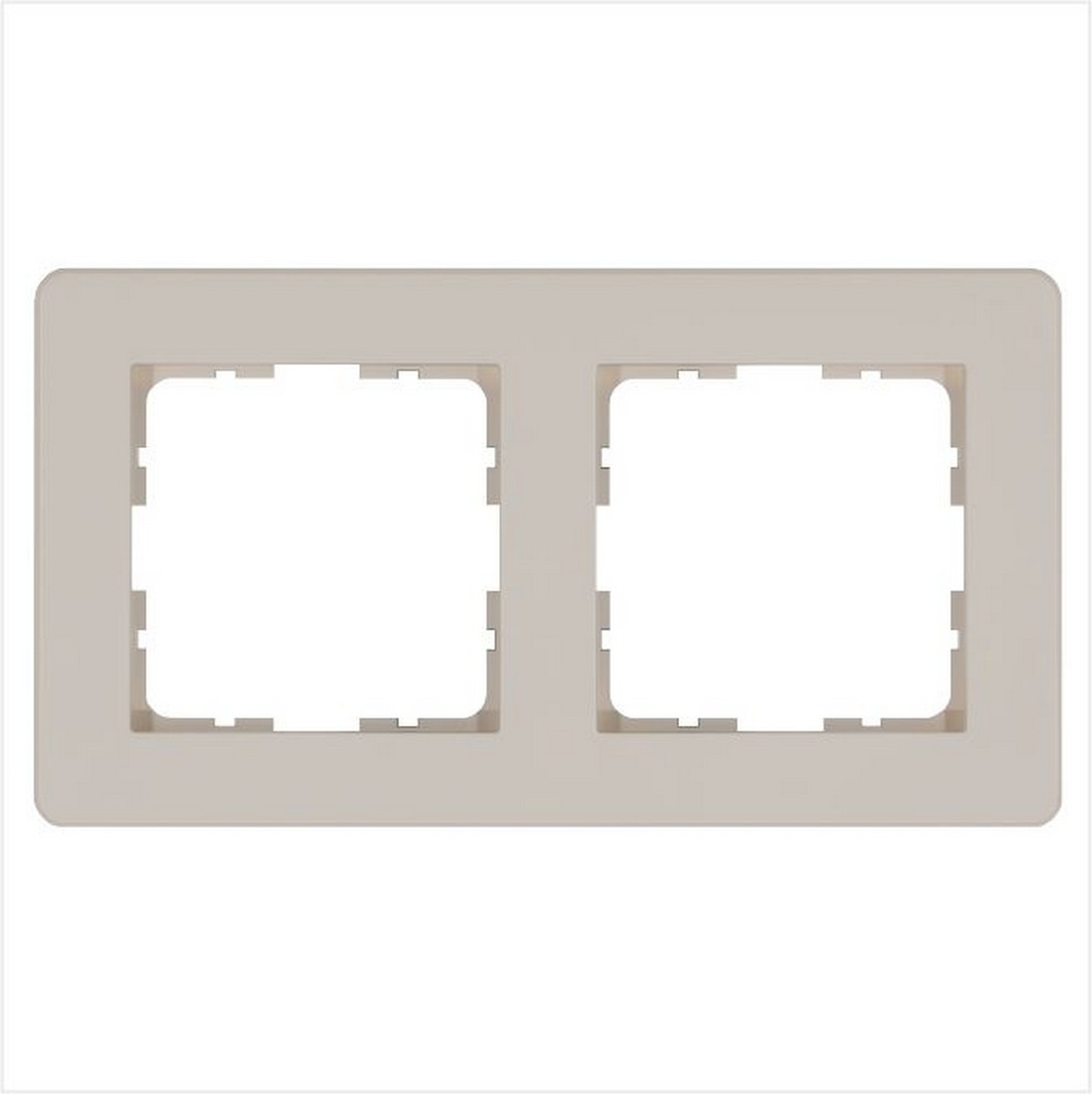 JASMART G - розетки и выключатели Рамка JASMART G-Flex 2-постовая Тауп G1102T