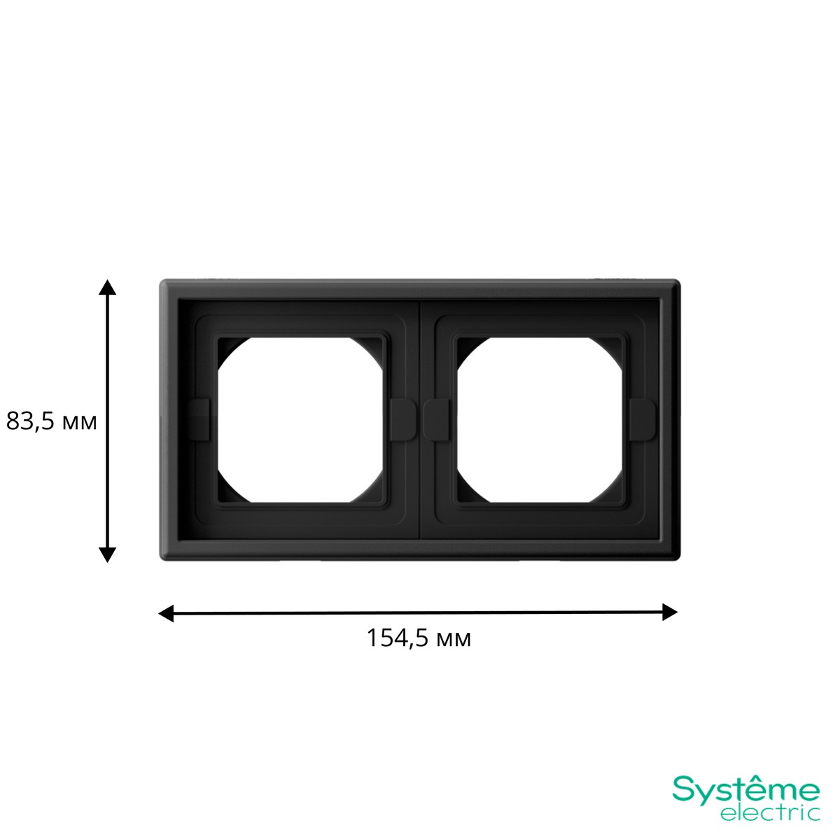 ArtGallery Карбон Рамка Systeme Electric ArtGallery Карбон 2-ая IP44 GAL441002