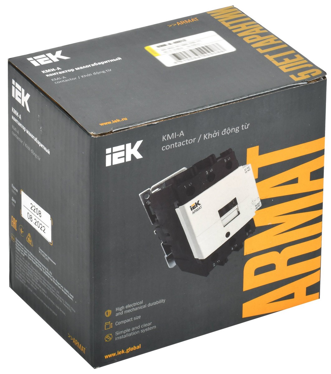 Контакторы Контактор IEK ARMAT КМИ-А-48012 LC1D 80А 400В/АС3 1НО/1НЗ AR-ACC-41-080-400-11 