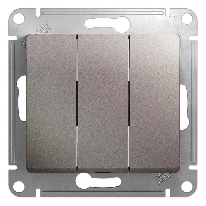 Glossa Платина Выключатель 3-клавишный Systeme Electric Glossa Платина GSL001231