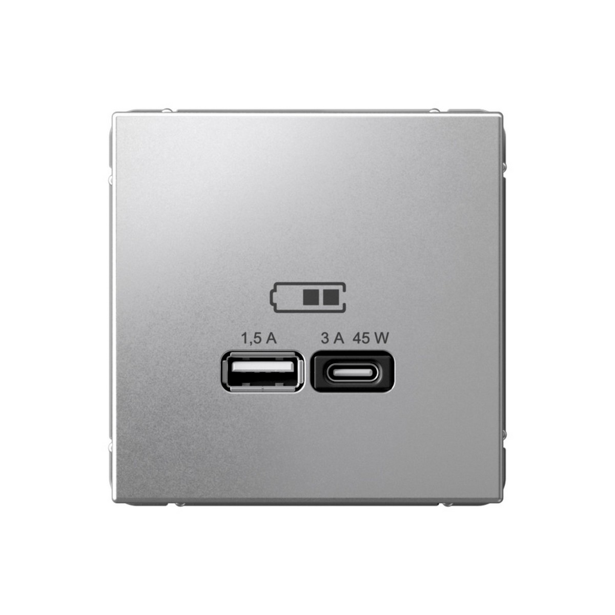 ArtGallery Алюминий USB Розетка Systeme Electric ArtGallery Алюминий A + тип-C 45Вт высокоскор.заряд. QC PD GAL000329