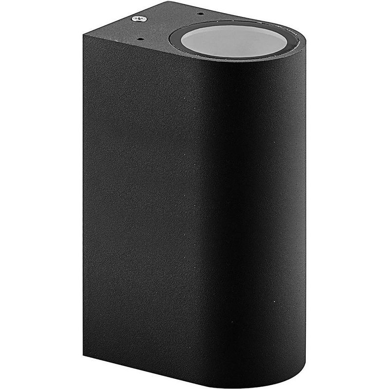 Уличные настенные светильники Светильник садово-парковый Feron DH015 на стену 2*GU10 230V черный 11883 