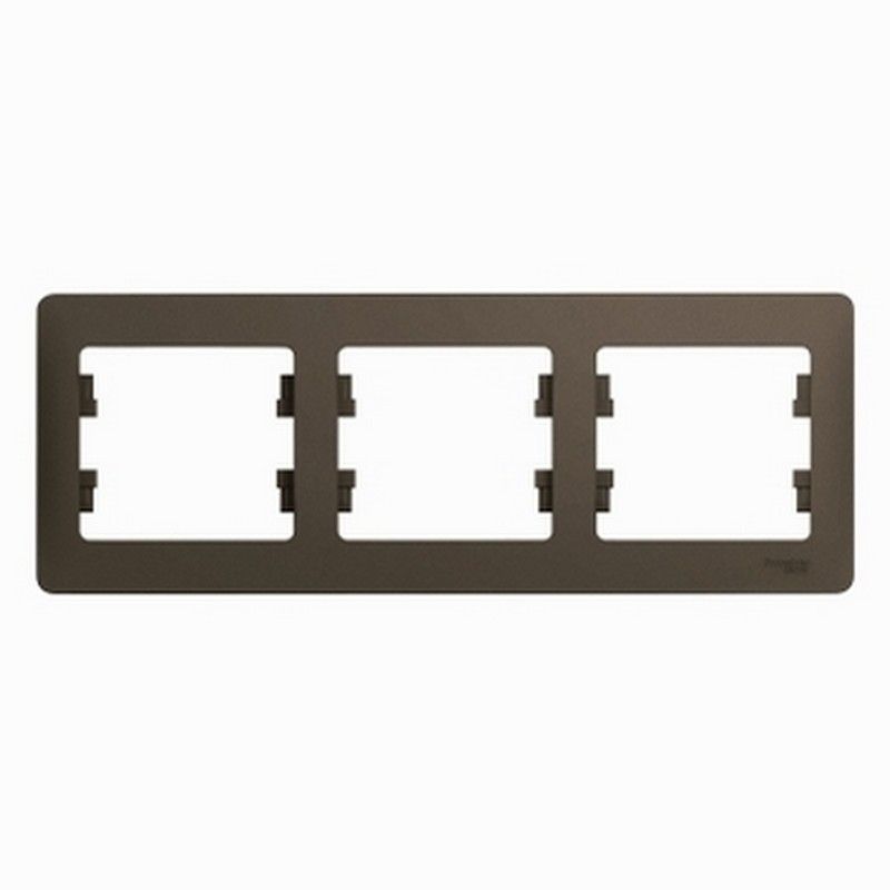 Glossa Шоколад Рамка Systeme Electric Glossa Шоколад 3-я, горизонтальная GSL000803