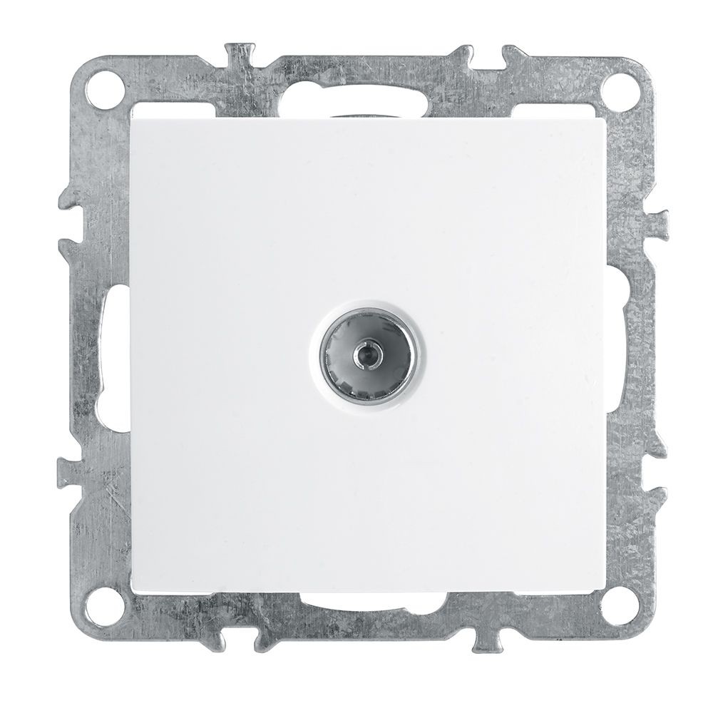 Эрна - Розетки и выключатели Stekker Розетка телевизионная 1-местная STEKKER PST00-9108-01 75 Ом 5-862МГц Эрна белый 39315