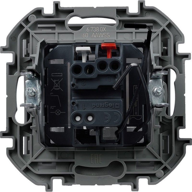 Legrand Inspiria Алюминий Выключатель Legrand INSPIRIA Алюминий для гостиничных номеров 673802