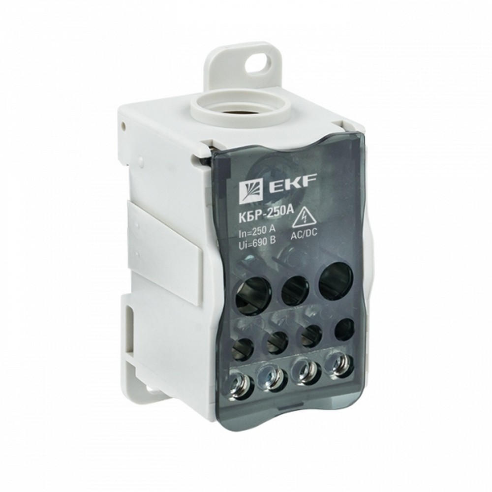 Комплектующие для щитов Блок КБР EKF PROxima на DIN-рейку и монтажную панель 250A plc-kbr250
