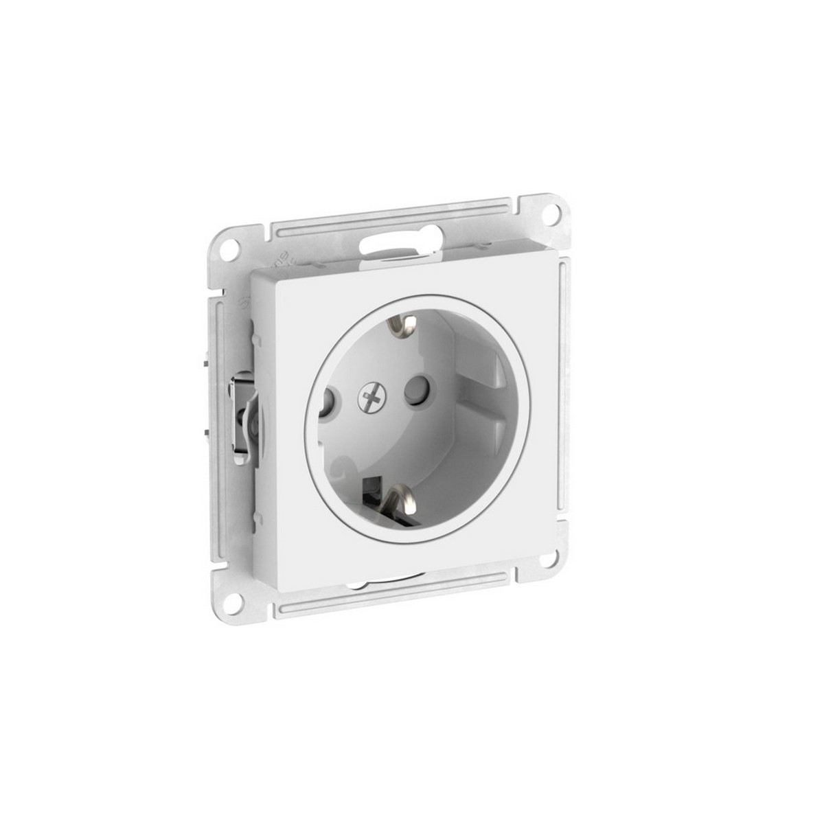 AtlasDesign Белый Розетка SE AtlasDesign Art Белый с заземлением со шторками быстрозажим. клем. ATN200145S
