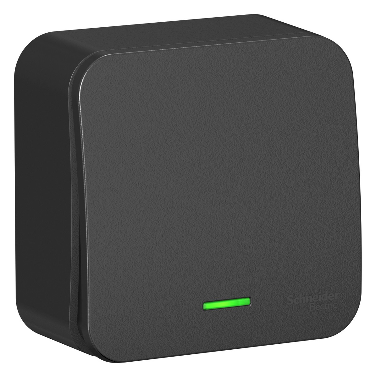 Blanca антрацит розетки и выключатели Переключатель SE Blanca 1-клавишный Антрацит наружный с подсветкой изолир. пластина BLNVA106116