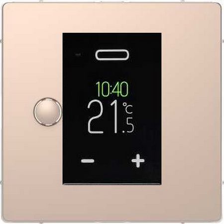 Merten D-Life Шампань Терморегулятор программируемый 16А с датчиком 4 метра Merten D-Life шампань