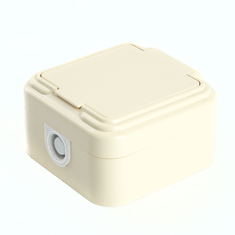 Накладные розетки и выключатели Stekker Розетка 1-местная б/з с крышкой STEKKER PST16-20-44 16А IP44 слоновая кость Брест 49060