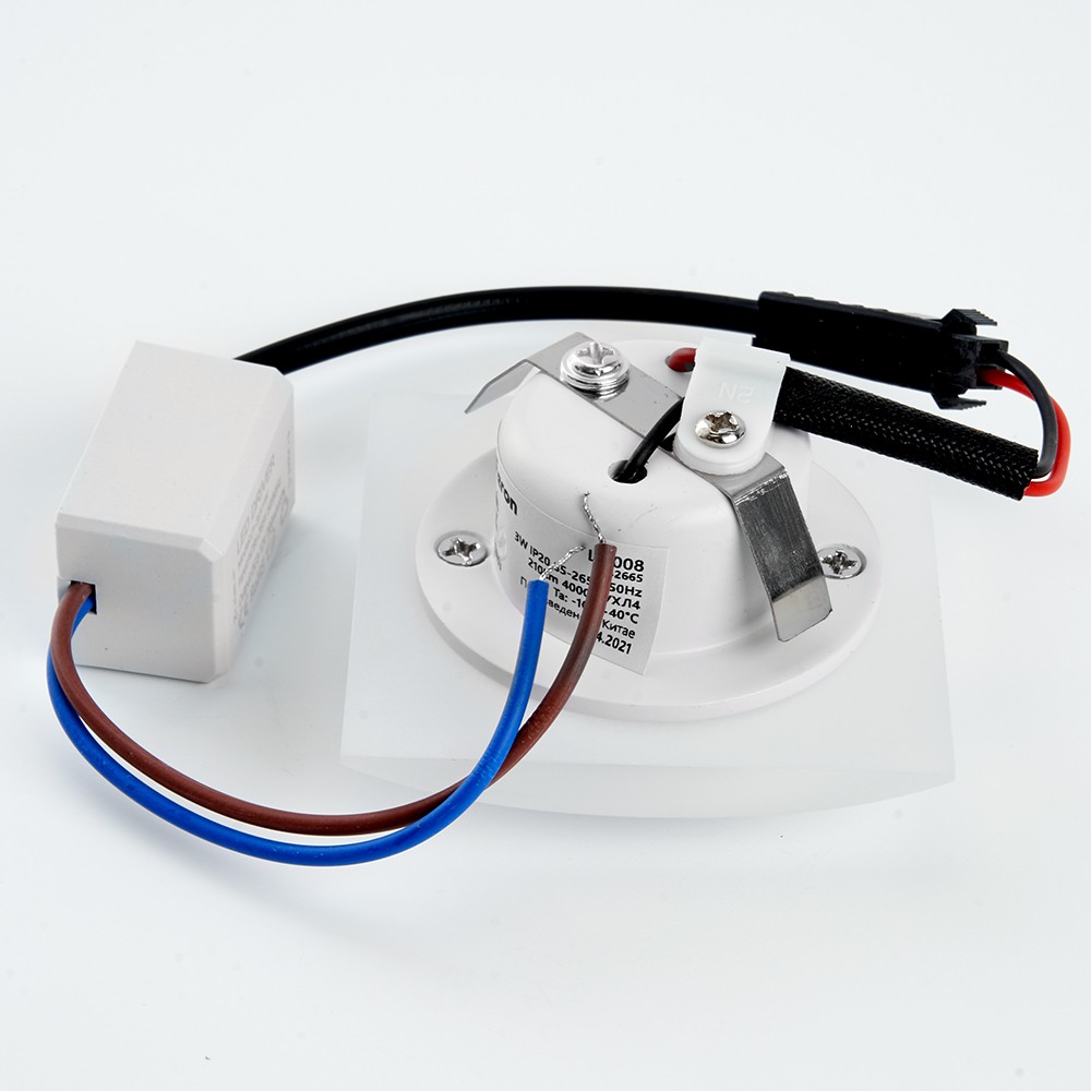 Встраиваемые светодиодные светильники Светодиодный светильник для лестницы Feron LN008 встраиваемый 3W 4000K белый 32665 