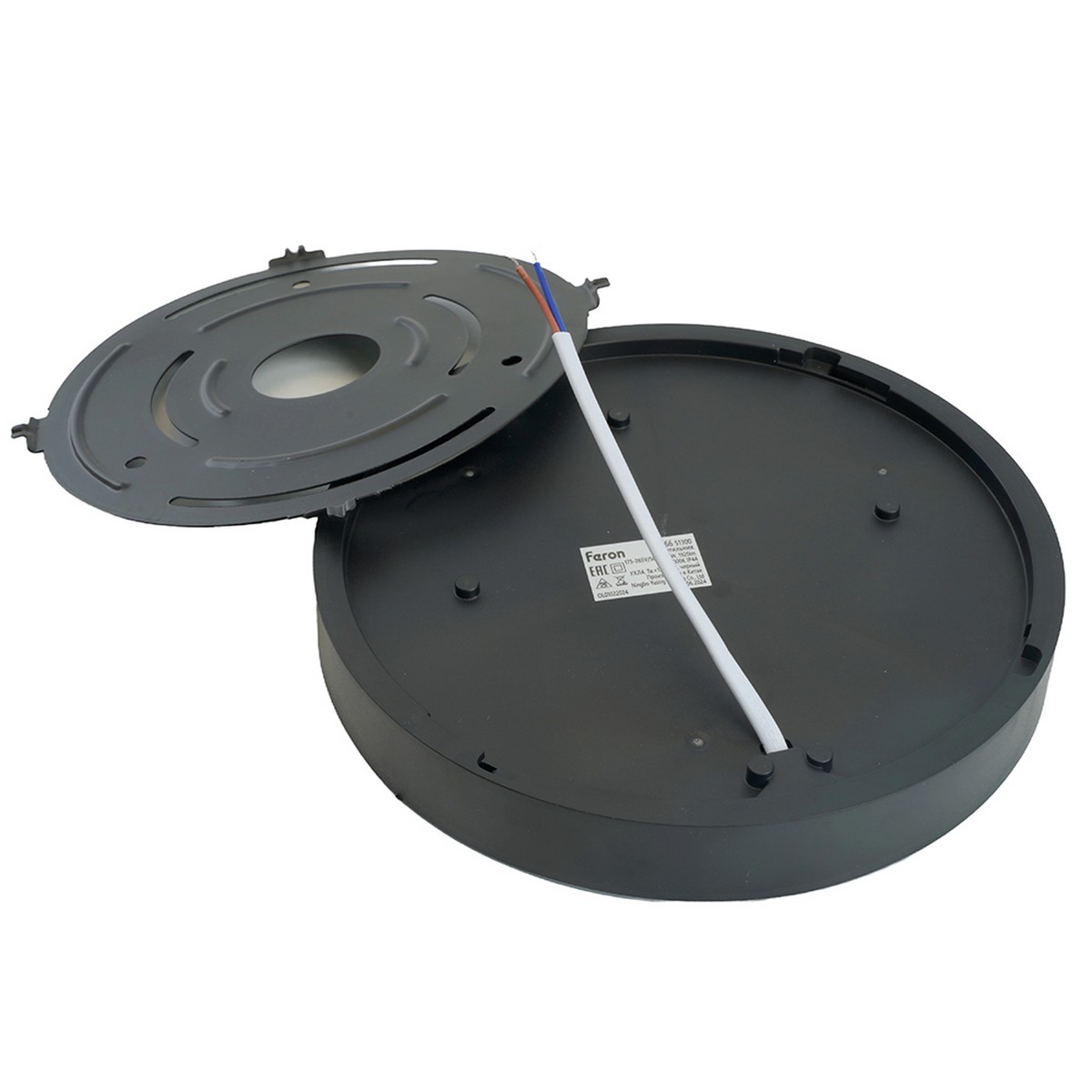 Накладные светодиодные светильники Светодиодный светильник Feron AL266 накладной 24W 4000K черный 51300 