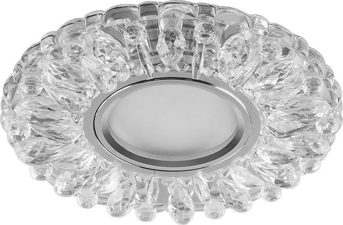 Встраиваемые светодиодные светильники Светильник встраиваемый с белой LED подсветкой Feron CD914 потолочный MR16 G5.3 прозрачный 28985 