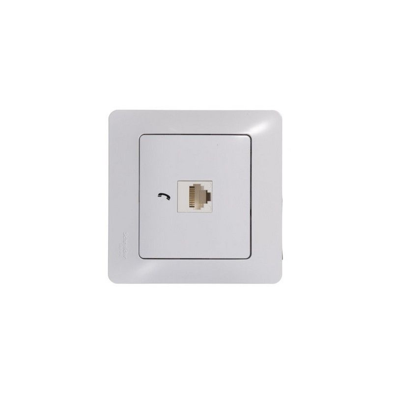Glossa Белый Розетка телефонная Systeme Electric Glossa Белый RJ11 GSL000181T