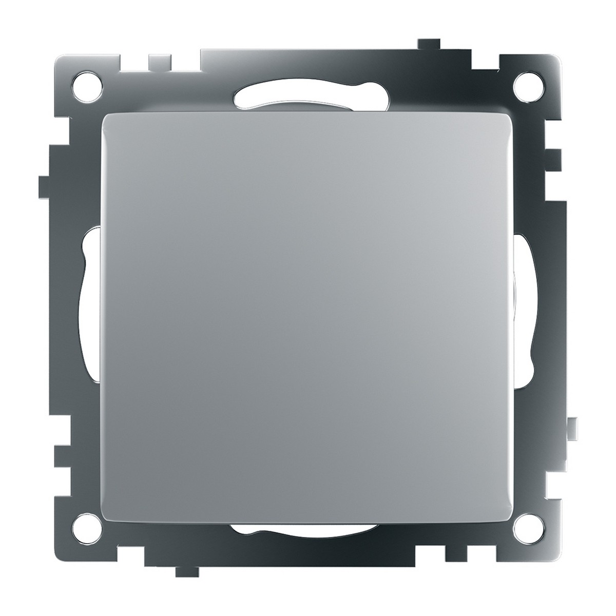 Катрин - Розетки и выключатели Stekker Переключатель STEKKER перекрестный 1-клавишный GLS10-7110-03 Катрин серебро 49178