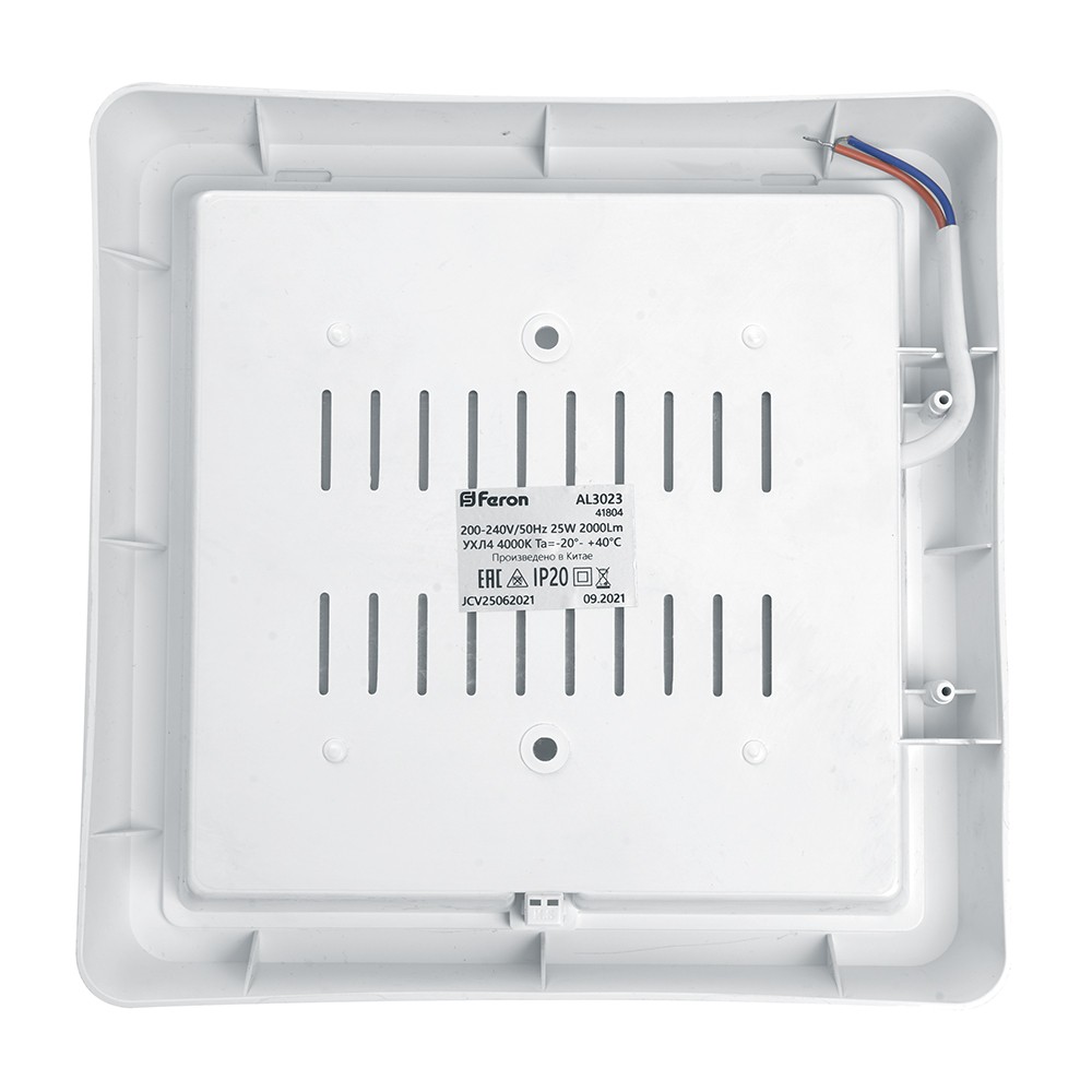Светодиодные светильники ЖКХ Светильник светодиодный Feron AL3023 с ИК-датчиком 25W 6500K IP20 белый 41805 