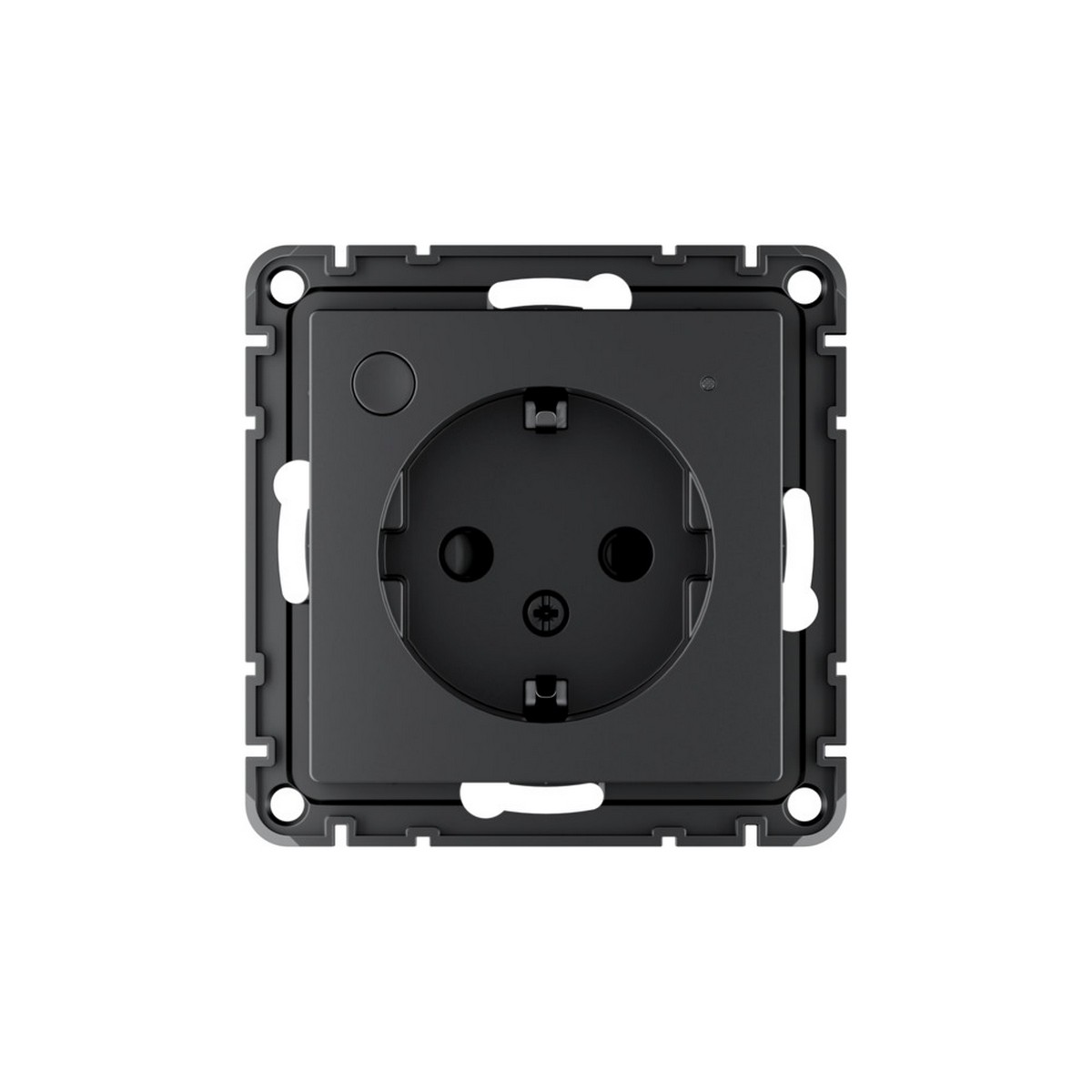 AtlasDesign Карбон Розетка SBER SE AtlasDesign Smart Карбон с заземл., со шт., Zigbee ATN001045Z