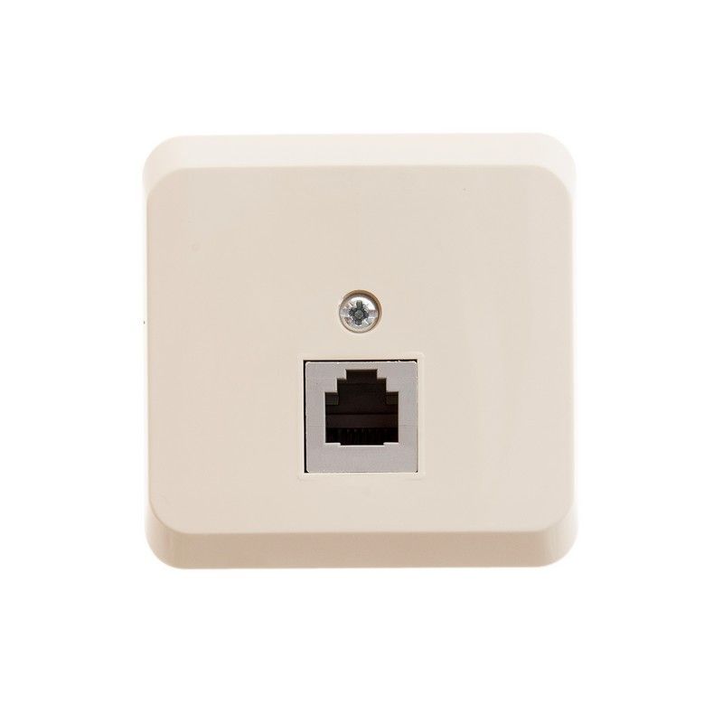 Этюд Кремовый Розетка телефонная Schneider Electric Этюд наружный Бежевый 1-ая TELA-001K