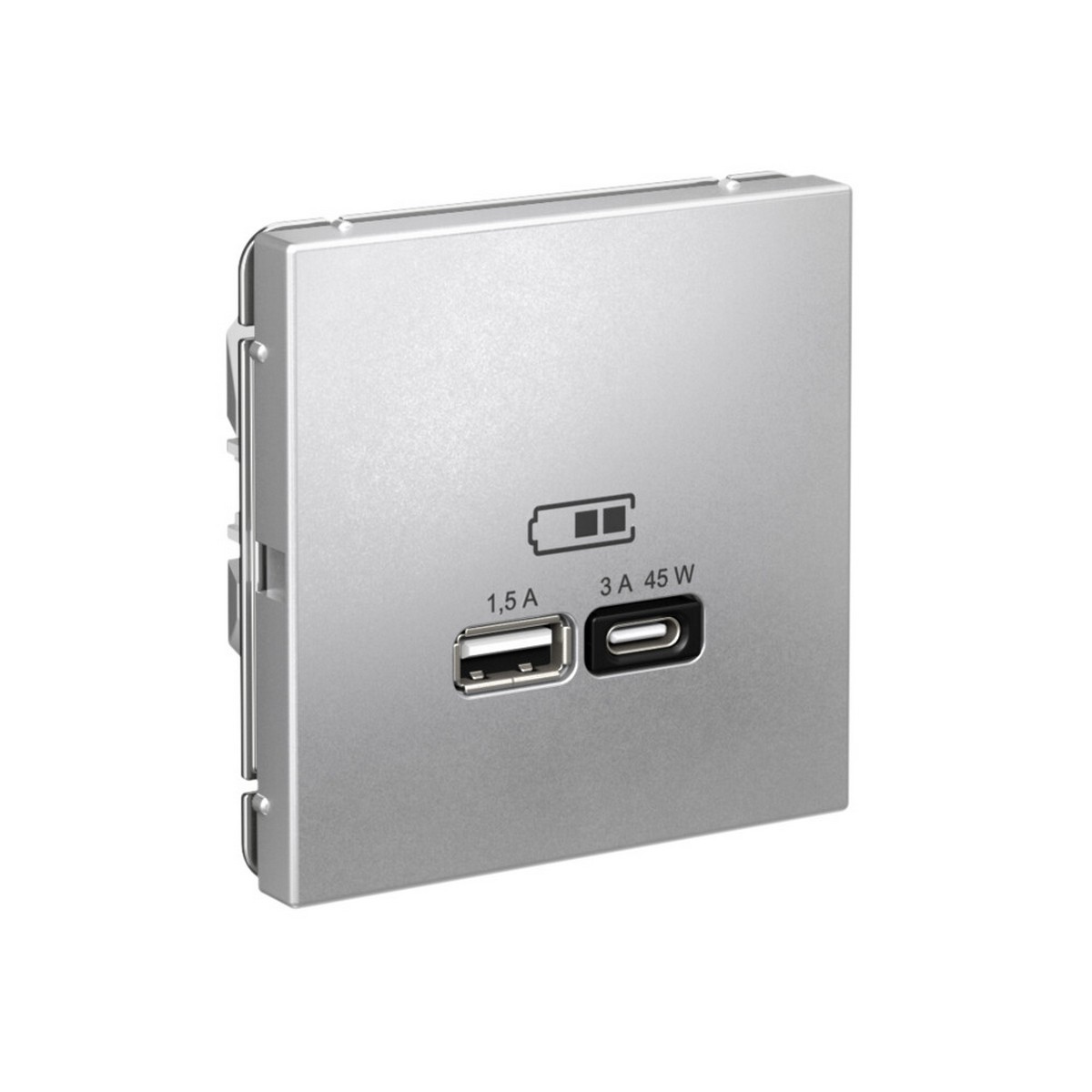 ArtGallery Алюминий USB Розетка Systeme Electric ArtGallery Алюминий A + тип-C 45Вт высокоскор.заряд. QC PD GAL000329
