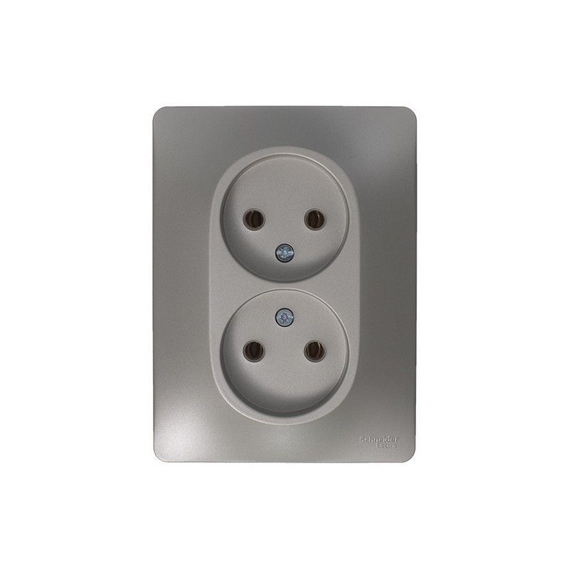 Glossa Платина Розетка Systeme Electric Glossa Платина 2-ая б-з (в сборе) GSL001220