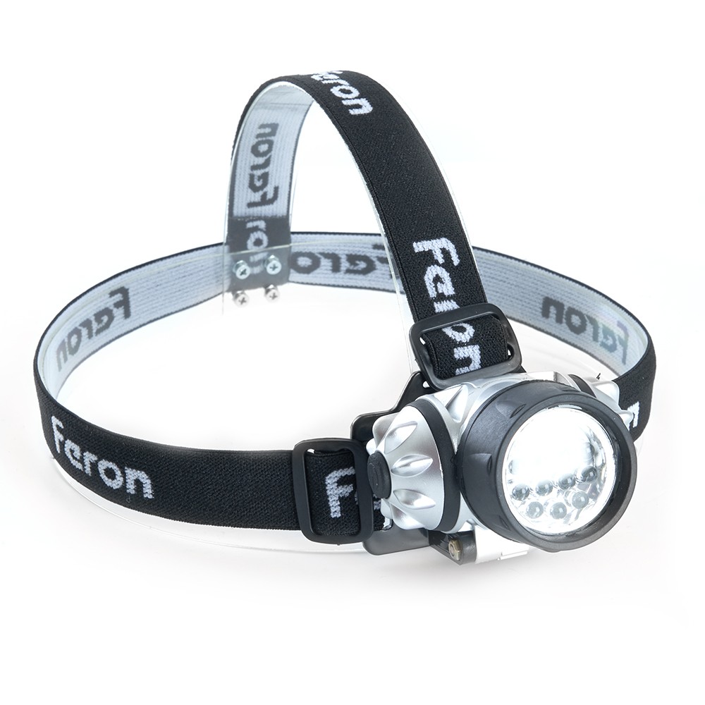 Фонарь налобный FERON TH2303 на батарейках 3*AAA, 1W 7LEDs IP44 пластик 41707 фото