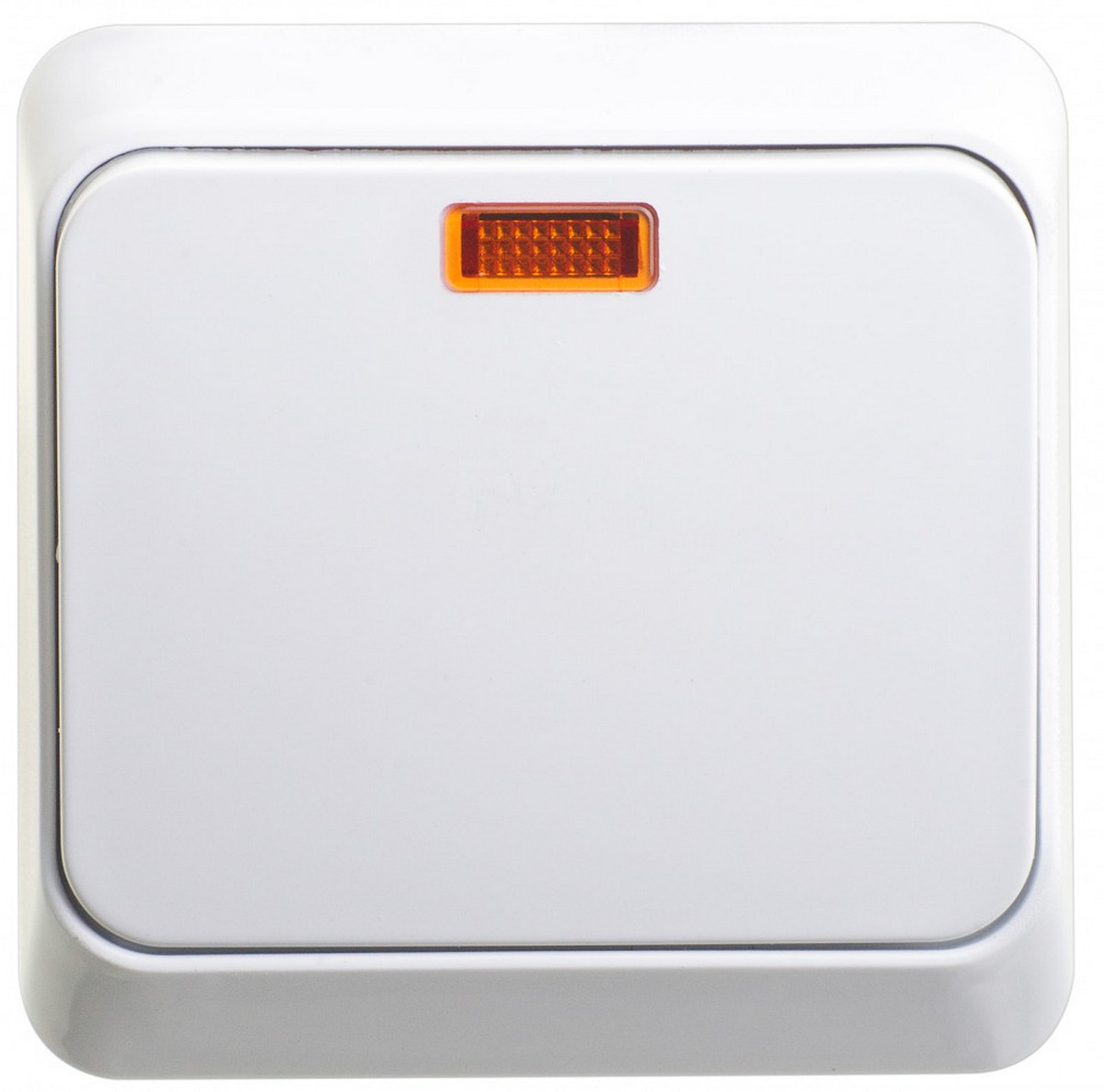 Этюд Белый Выключатель 1-клавишный Systeme Electric Этюд наружный Белый с подсветкой BA10-005B