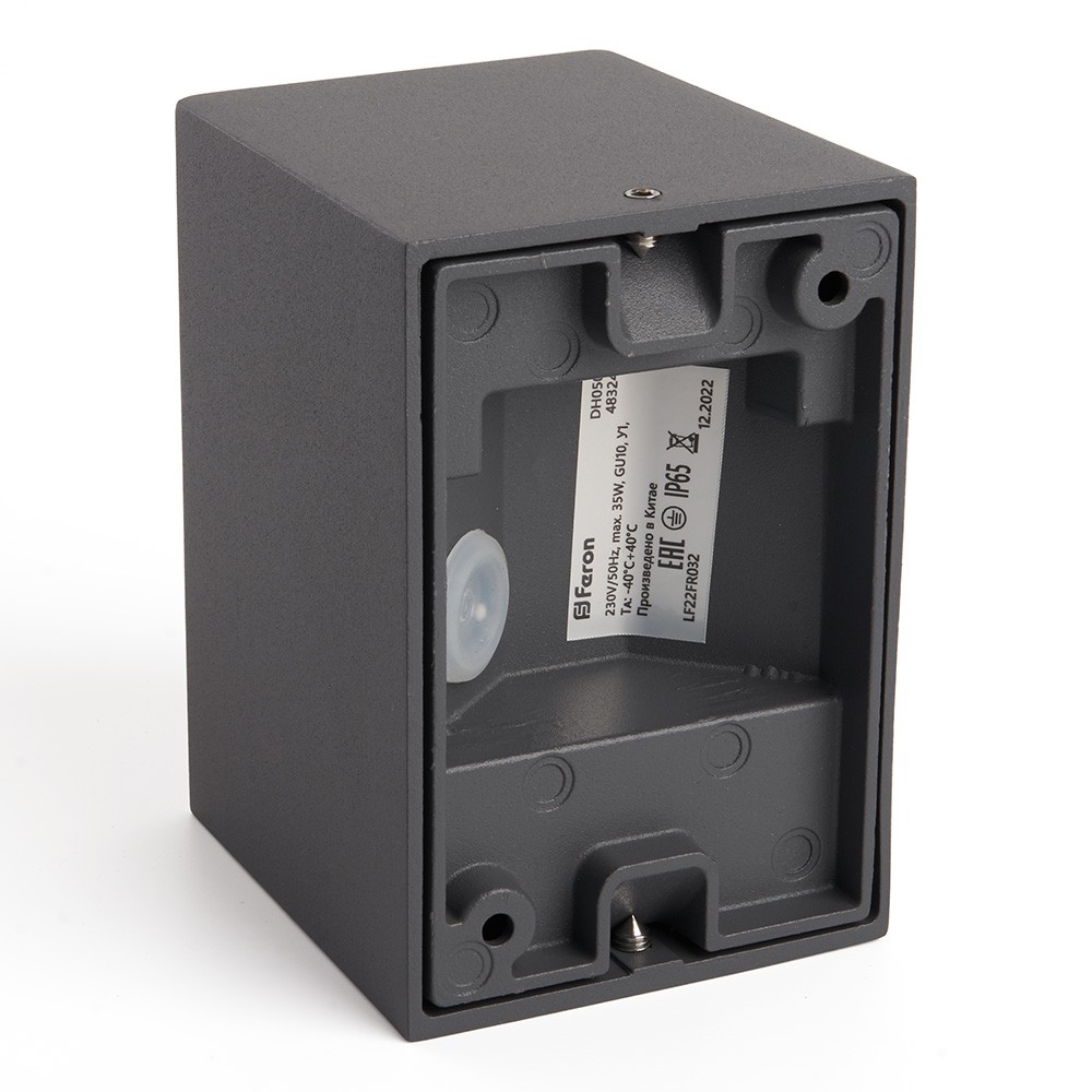 Уличные настенные светильники Светильник садово-парковый Feron DH050 на стену GU10 230V серый 48324 