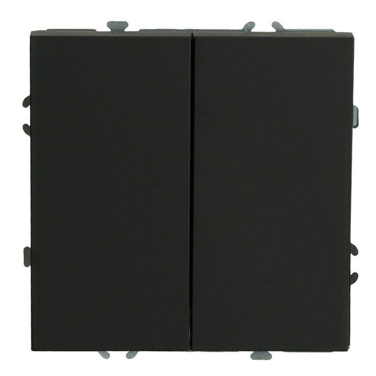 Эмили - Розетки и выключатели Stekker Переключатель перекрестный 2-клавишный STEKKER Эмили RSW10-5111-01 черный уголь soft touch 50167