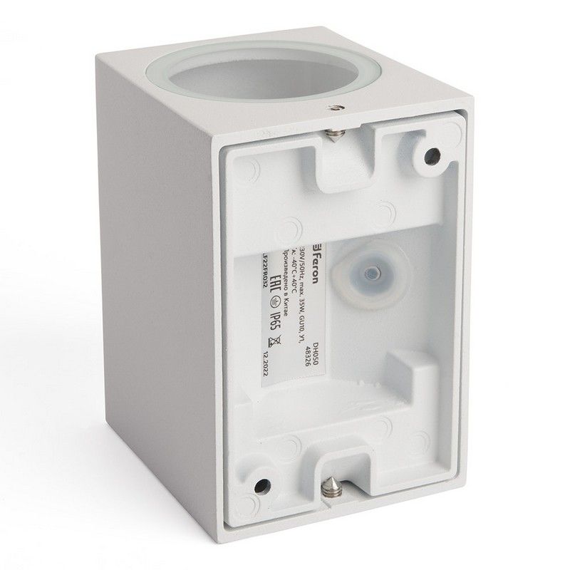 Уличные настенные светильники Светильник садово-парковый Feron DH050 на стену GU10 230V белый 48326 