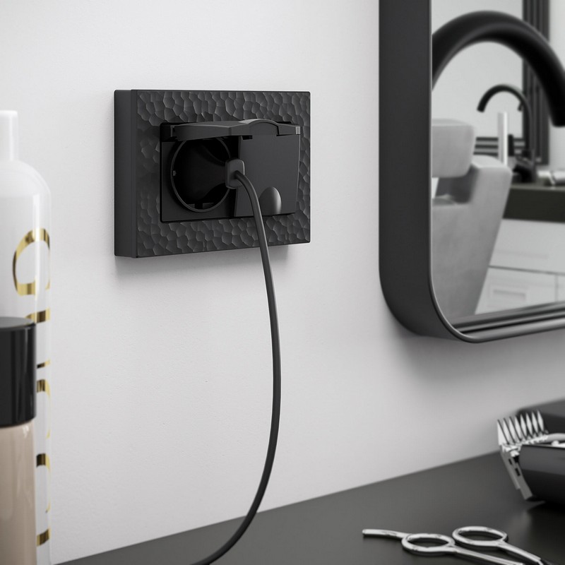 Рамки Werkel Hammer Рамка Werkel для двойной розетки Hammer (черный) W0082408