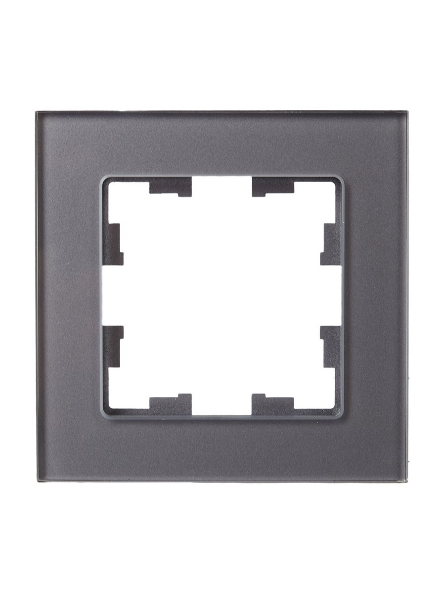 IEK Brite Рамки Рамка IEK BRITE 1-местная РУ-1-2-БрСе стекло серый BR-M12-G-K03