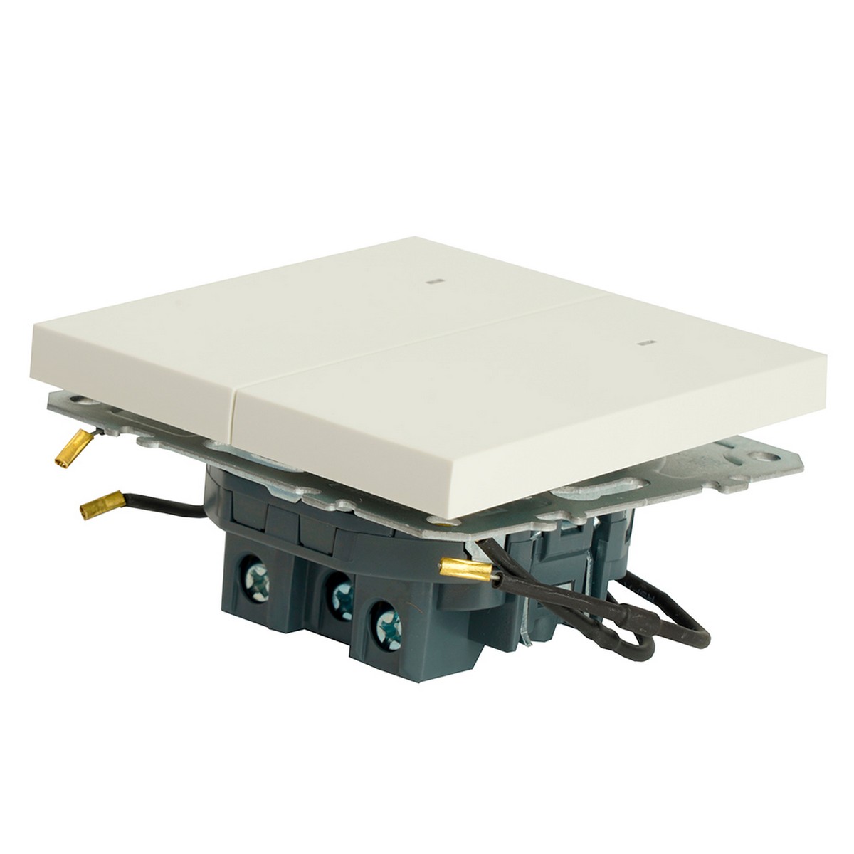 Эмили - Розетки и выключатели Stekker Выключатель 2-клавишный c индикатором STEKKER Эмили RSW10-5102-01 белый фарфор soft touch 49864