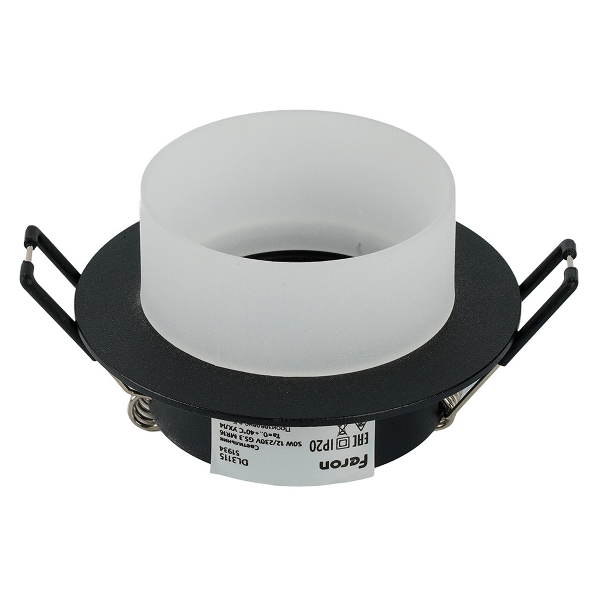 Встраиваемые светодиодные светильники Светильник Feron встраиваемый DL3115 потолочный MR16 G5.3 черный 51934 