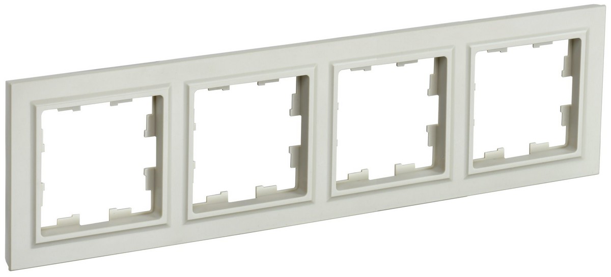 IEK Brite Рамки Рамка IEK BRITE 4-местная РУ-4-БрКр бежевый BR-M42-K10