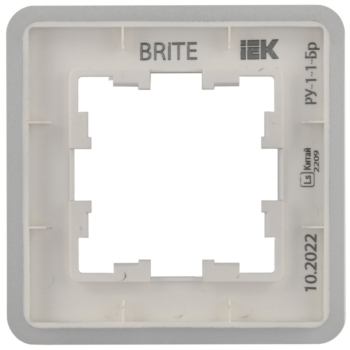 IEK Brite Рамки Рамка IEK BRITE DECOR Алюминий металл. скругл.угол 1-м РУ-1-1-Бр RE BR-M12-M-01-K47