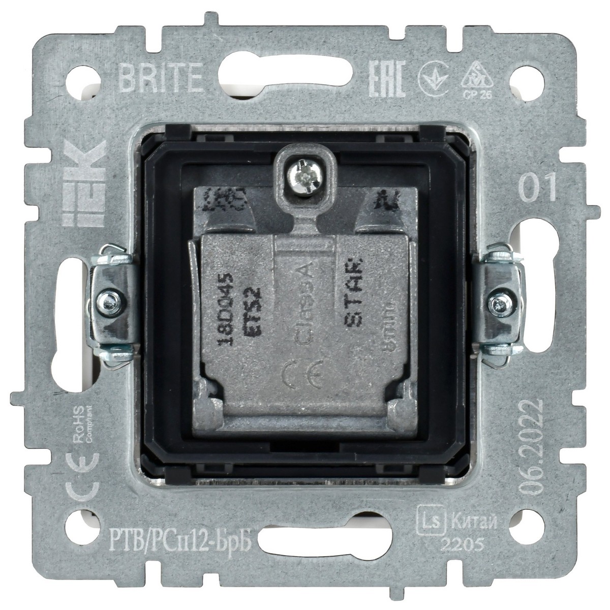 IEK Brite Белый Розетка IEK BRITE двойная TV+SAT РТВ/РСп12-БрБ белый BR-AF20-O-K01