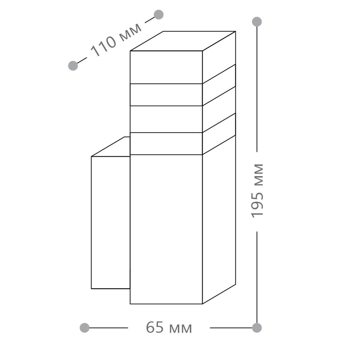Уличные настенные светильники Светильник садово-парковый Feron DH0806 на стену вверх  E27 230V черный 41153 
