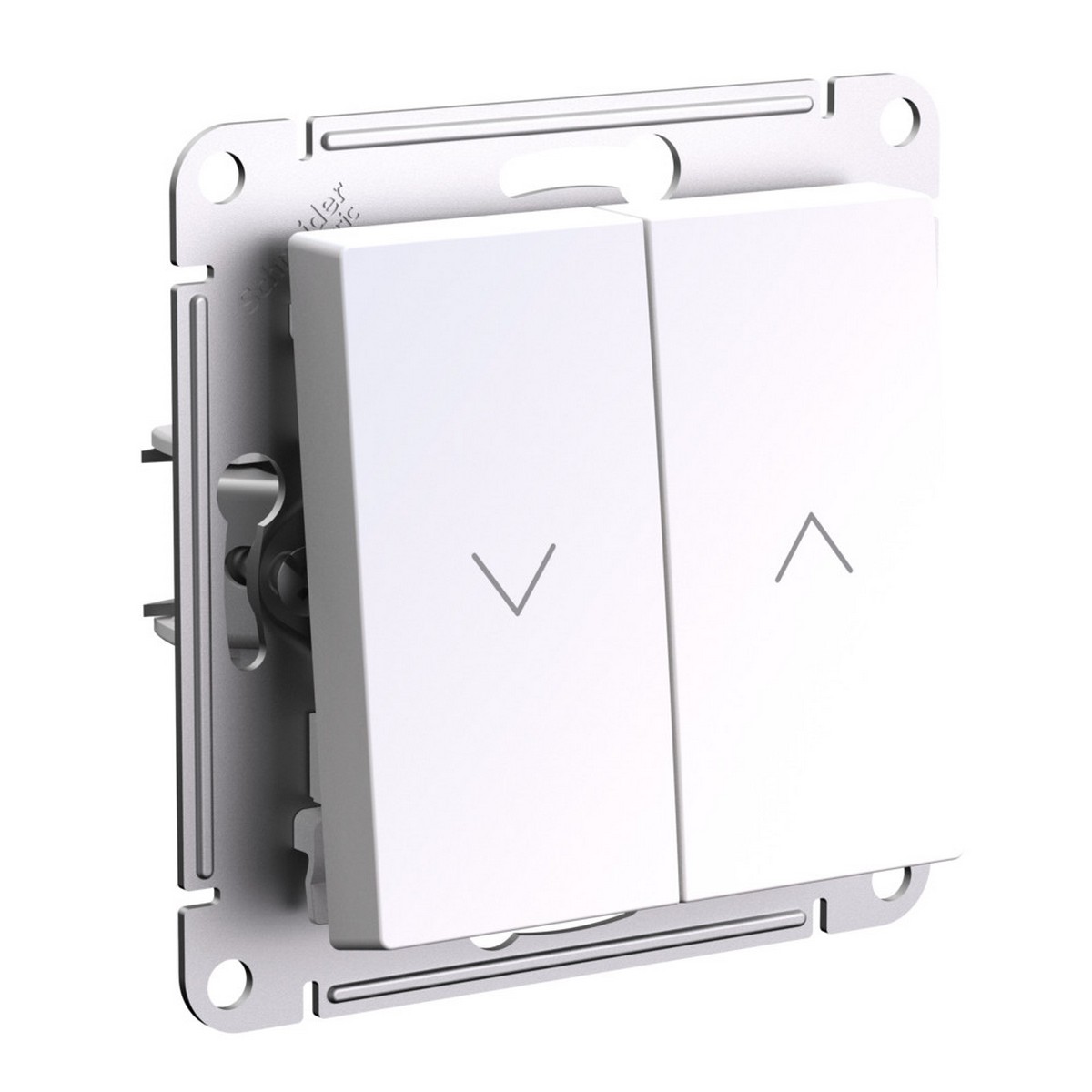 Выключатель Systeme Electric AtlasDesign Жемчуг 2-клавишный жалюзи, 10А, механизм ATN000419