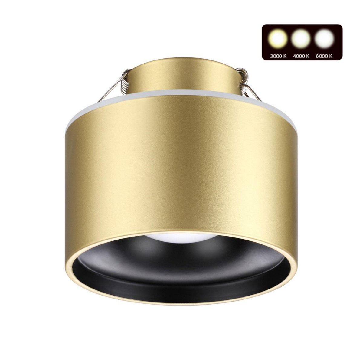 Встраиваемые светодиодные светильники Светильник встраиваемый светодиодный с переключателем цветовой температуры NOVOTECH 358963 GIRO