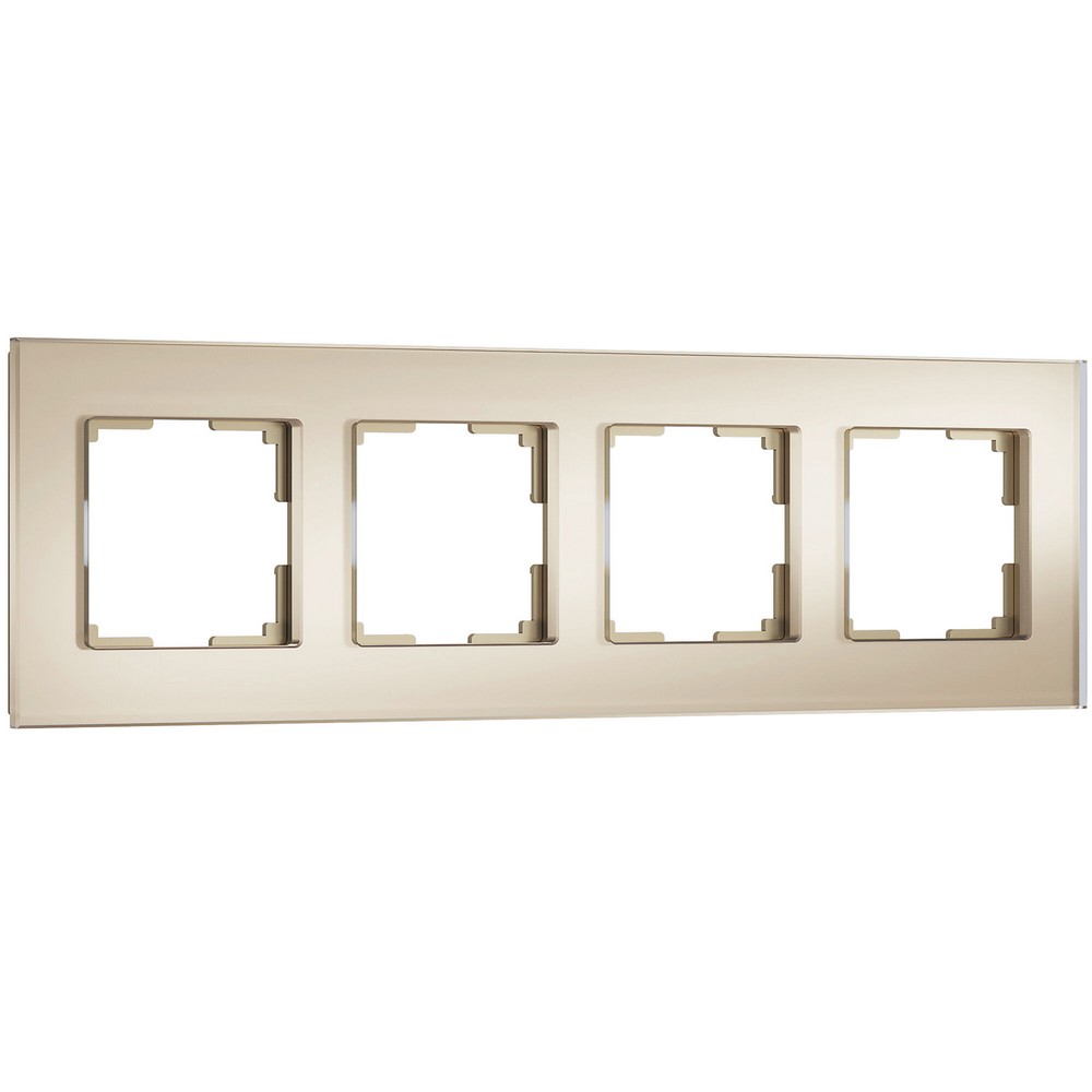 Рамки Werkel Senso Рамка Werkel на 4 поста Senso (шампань, стекло soft-touch) W00431110