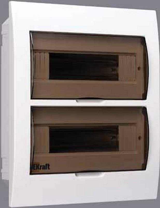 Пластиковые боксы и щиты Dekraft Корпус пластиковый Dekraft ЩРВ-П-24 встраиваемый 24 мод. IP41 31006DEK