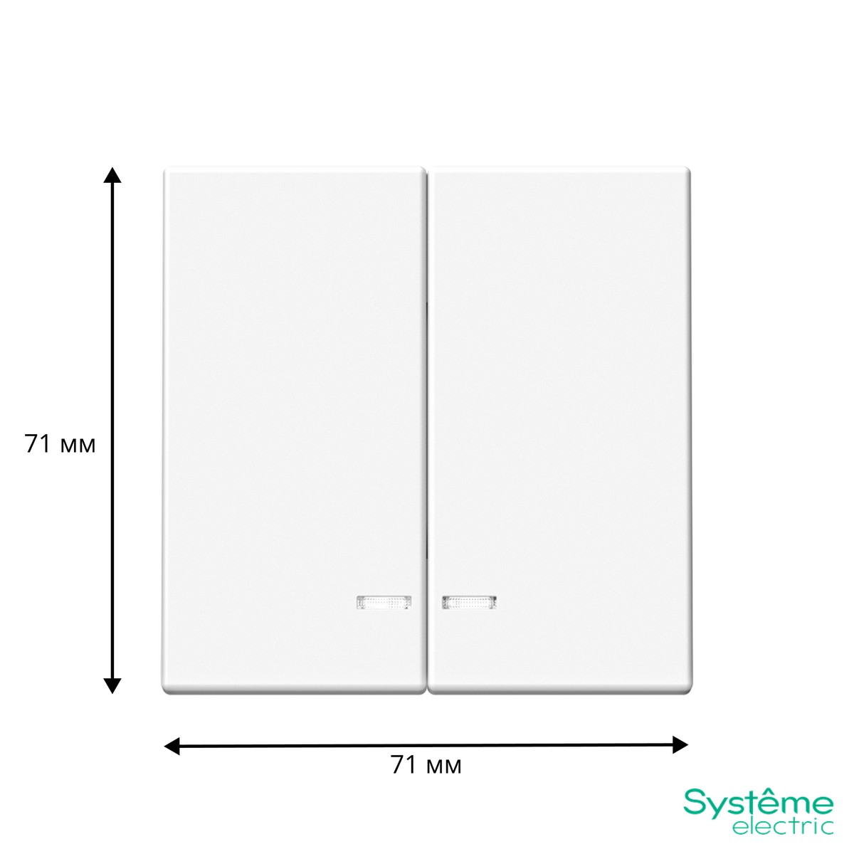 ArtGallery Белый Выключатель SE ArtGallery Белый 2-клавишный с подсветкой быстрозажим. клем. GAL000153S