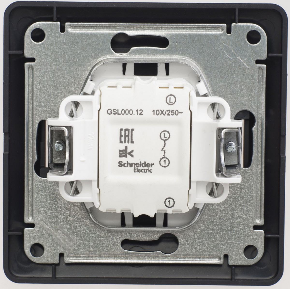 Glossa Шоколад Выключатель Systeme Electric Glossa Шоколад 1-клавишный, сх.1, 10АХ, в сборе GSL000812