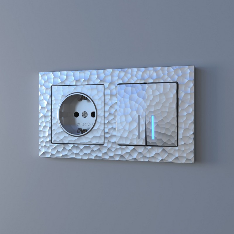 Рамки Werkel Hammer Рамка Werkel на 2 поста Hammer (серебряный) W0022406