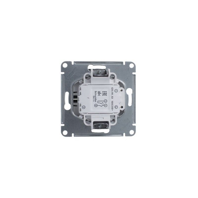 Glossa Антрацит Выключатель Systeme Electric Glossa Антрацит 2-клавишный с подсветкой GSL000753