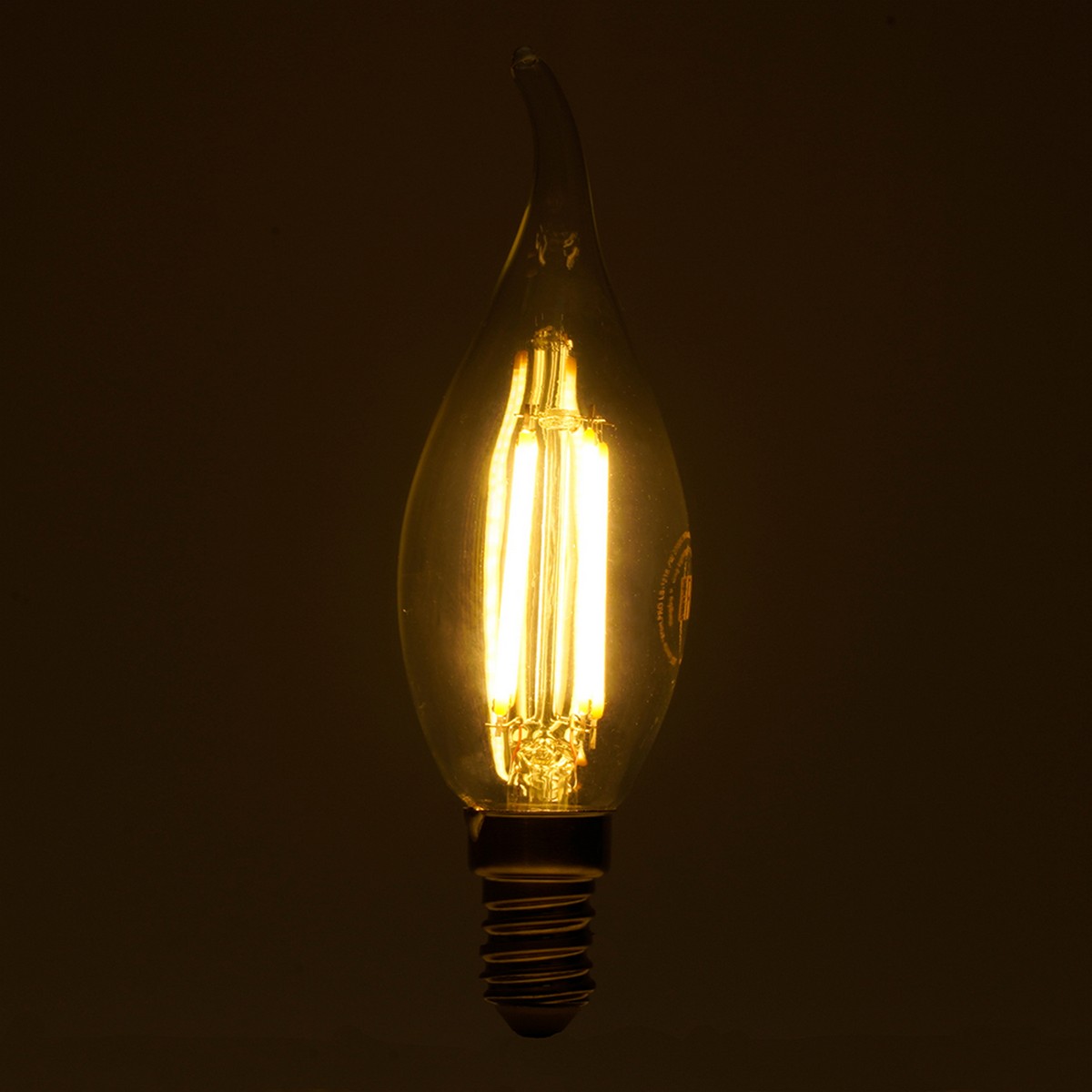 E14 Лампа светодиодная Feron.PRO LB-1216 Свеча на ветру E14 6W 175-265V 2700K 51262 