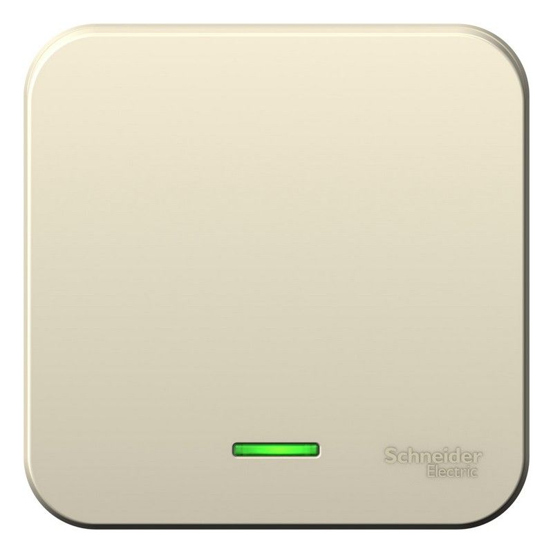 Blanca молочные розетки и выключатели Выключатель SE Blanca 1-клавишный Молочный наружный с подсветкой 6А BLNVA061102