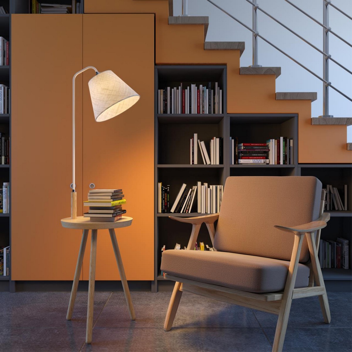 Торшеры Торшер со столиком ODEON LIGHT 4667/1F KALDA 